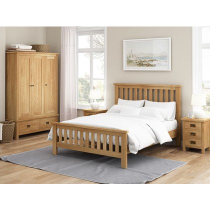 Fairfax Compact Bedroom Oak Triple Wardrobe