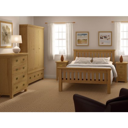 Fairfax Bedroom Oak Super King Slatted Bedframe