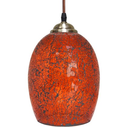 Red Crackle Glass Ceiling Light Red Crackle Glass Ceiling Light