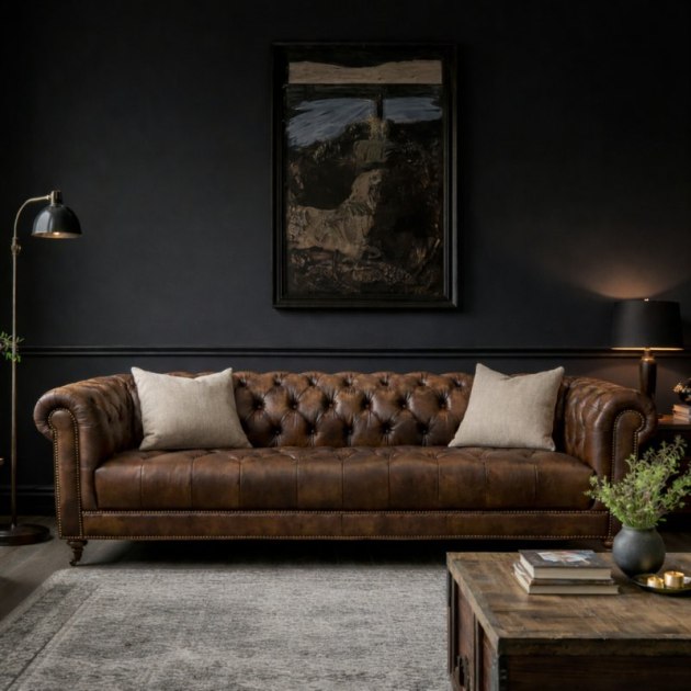 Highbury 4 Seater Sofa Leather QS Highbury 4 Seater Sofa Leather QS