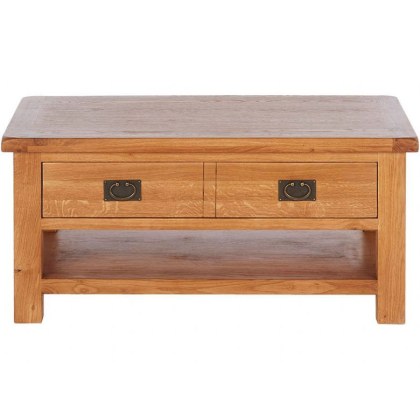 Fairfax Oak Large Coffee Table With Shelf