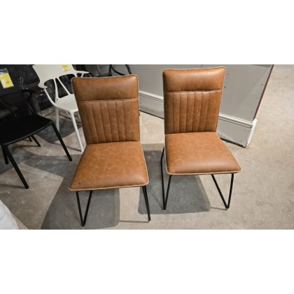 Sam Dining Chair in Tan X2 Sam Dining Chair in Tan X2