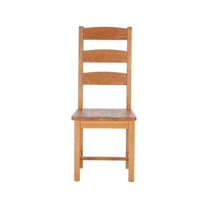 Fairfax Oak Ladder Back Chair - Wooden Seat