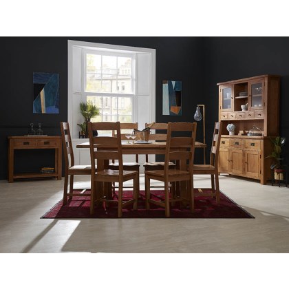 Fairfax Oak Dining Chair With Brown Seat