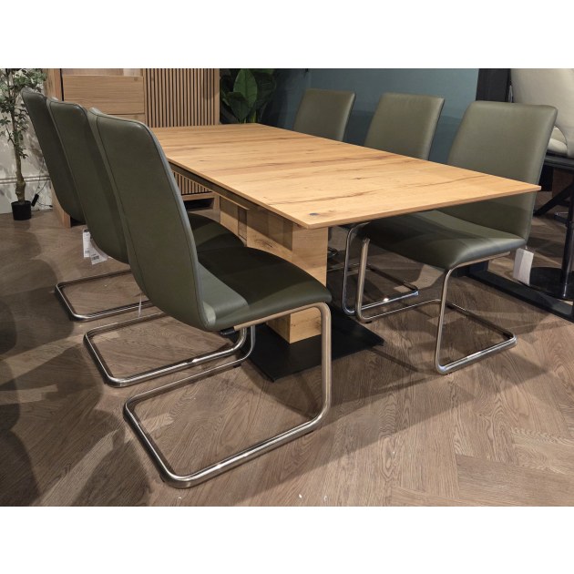Venjakob Dining Table and 6 Leather Chairs Olive Venjakob Dining Table and 6 Leather Chairs Olive