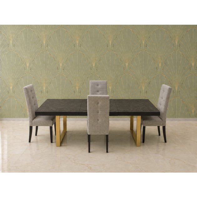 Savoy Gold Dining Table Plus 4 x Atos Tall Chairs Savoy Gold Dining Table Plus 4 x Atos Tall Chairs