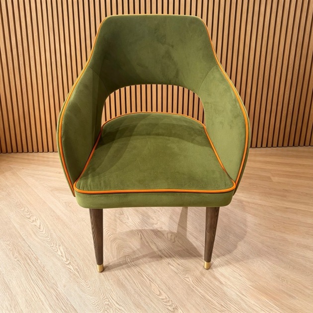 Syros Dining Chair Green Velvet Syros Dining Chair Green Velvet