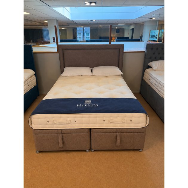 Hypnos - 5' Ortho Natural 12000 Divan Set Plus 150cm Isobella Slim Headboard Hypnos - 5' Ortho Natural 12000 Divan Set Plus 150cm Isobella Slim Headboard