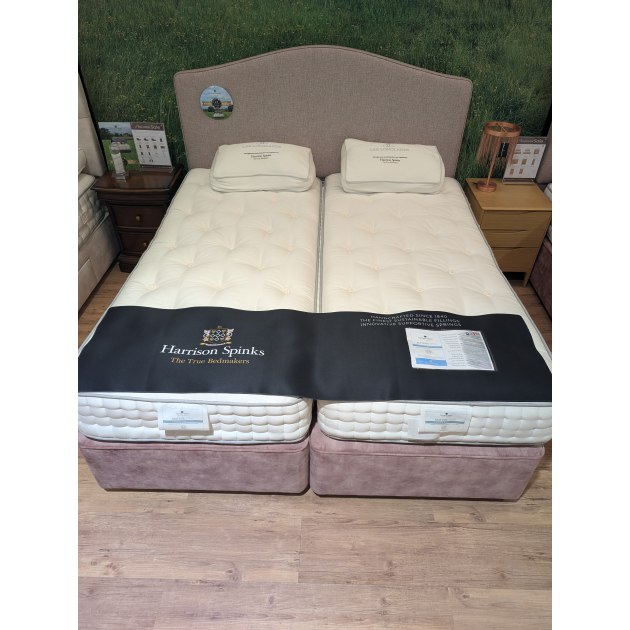 Harrison Spinks - 6' Matisse 13750 Zip'n' Link, Standard Pocket Sprung Base with Sudeley Headboard Harrison Spinks - 6' Matisse 13750 Zip'n' Link, Standard Pocket Sprung Base with Sudeley Headboard