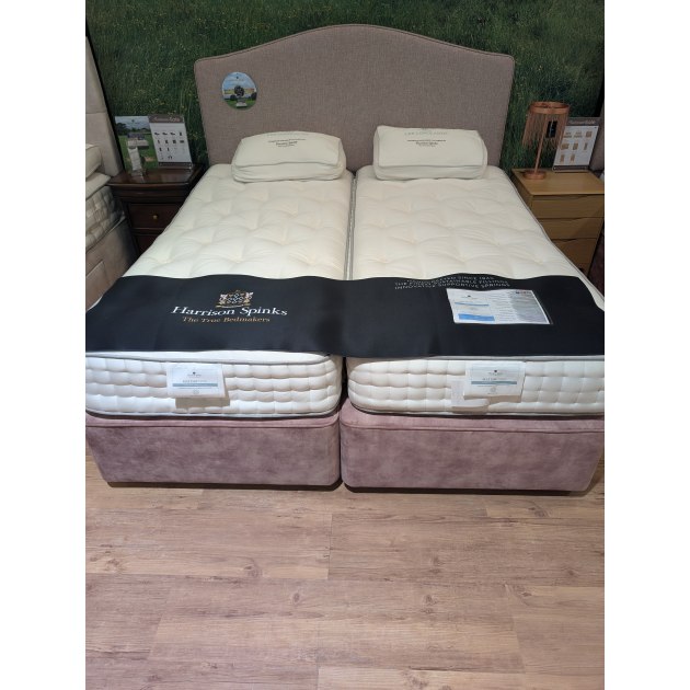 Harrison Spinks - 6' Matisse 13750 Zip'n' Link, Standard Pocket Sprung Base with Sudeley Headboard Harrison Spinks - 6' Matisse 13750 Zip'n' Link, Standard Pocket Sprung Base with Sudeley Headboard