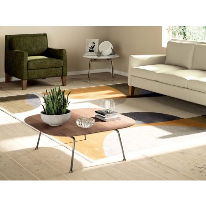 Natuzzi Editions Low Square Central Coffee Table - Blonde Ash