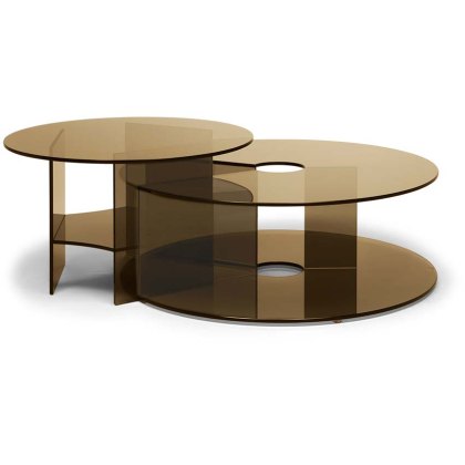 Natuzzi Editions Pepe Round Coffee Bronze Glass Table