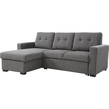 Brando Grey Corner Sofa bed (Reversible Chaise)