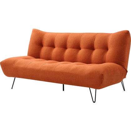 Marcello 3 Seater Orange Sofa Bed