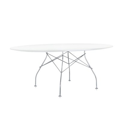 Glossy by Antonio Citterio White Oval Table