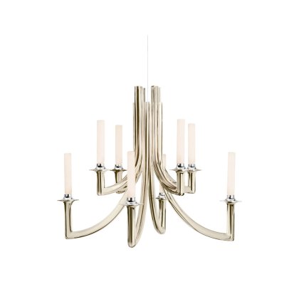 Khan by Philippe Starck Polished Metal Chandelier