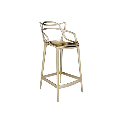 Masters by Phillippe Starck Stool H.65 Gold Metallic