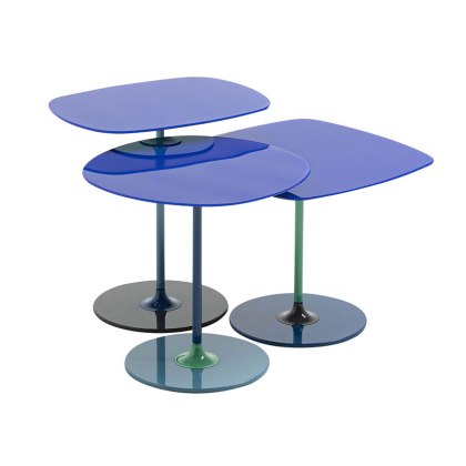 Kartell Thierry by Piero Lissoni Trio Coffee Tables Blue Kartell Thierry by Piero Lissoni Trio Coffee Tables Blue