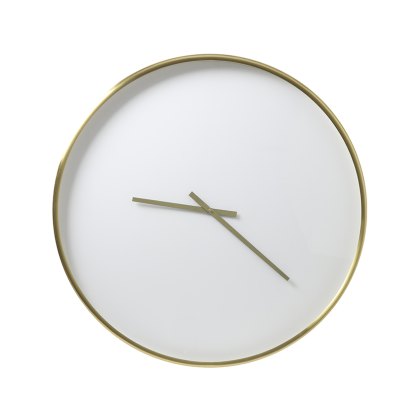 Seponi White Matt Bronze Clock