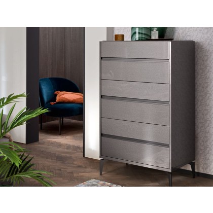 Gray Bedroom 6 Drawer Chest