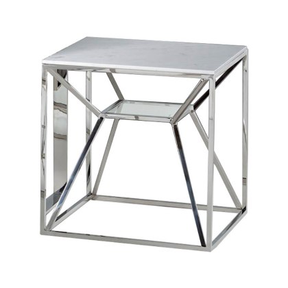 Stone International Bergamo Glass Lamp Table