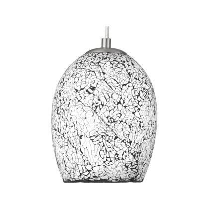 Crackle 3 Light White Pendant