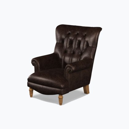 Tetrad Harris Tweed Regent Leather Chair