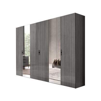 Sotomura Bedroom 6 Door Mirrored Wardrobe