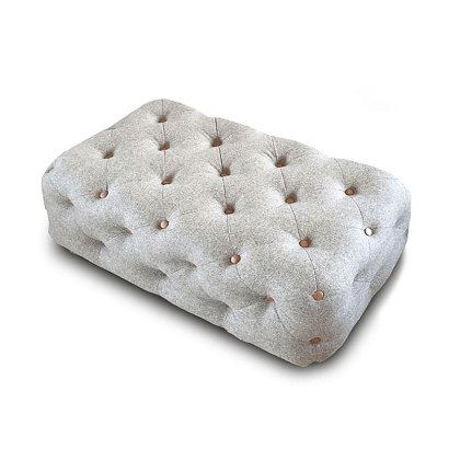 Chester Club Rectangle Button Footstool