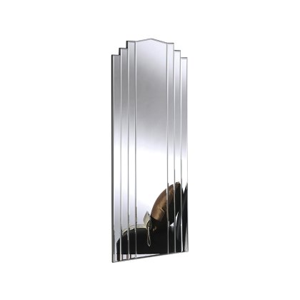 Silver All Glass Long Mirror