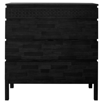 Gallery Direct Boho 4 Drawer Chest, Black Gallery Direct Boho 4 Drawer Chest, Black