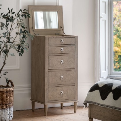 Gallery Direct Rustique 5 Drawer Lingerie Chest Gallery Direct Rustique 5 Drawer Lingerie Chest