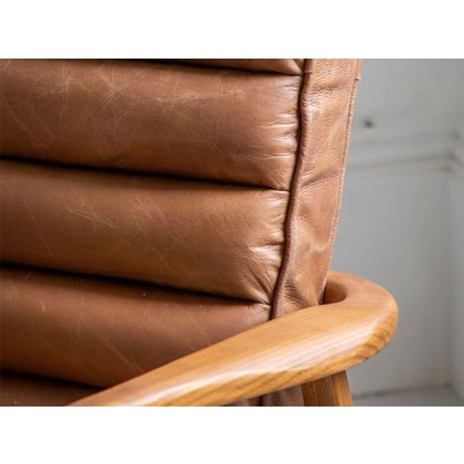 Bramble Vintage Brown Leather Armchair