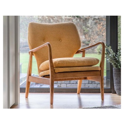 Cosy Mid-Century Modern Armchair - Ochre