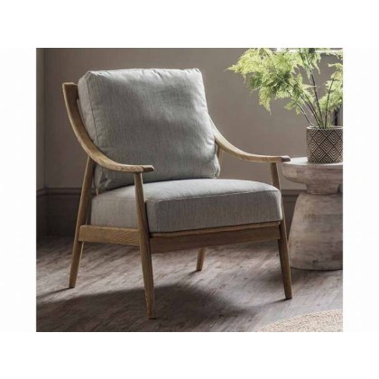 Damaris Mid-Century Modern Armchair - Natural Linen