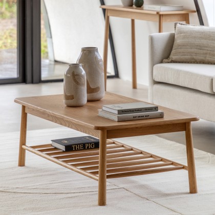 Wyatt Rectangular Oak Coffee Table