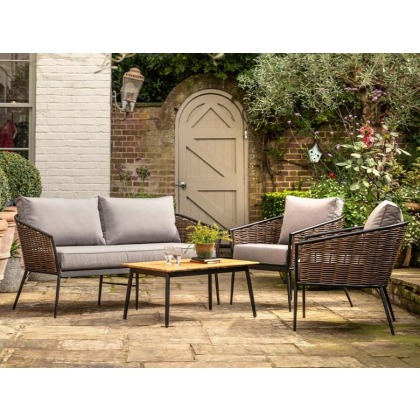 Tropea Aluminium and Rattan Garden Lounge Set