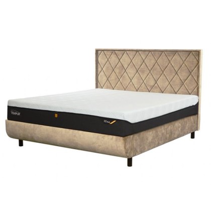 Tempur Arc King Bed Frame with Quilted Headboard