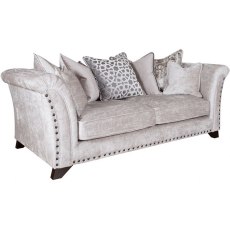 Lana Pillow Back Fabric 3 Seater Sofa