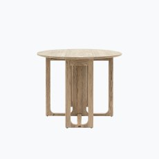 Carl Oak Round Folding Dining Table