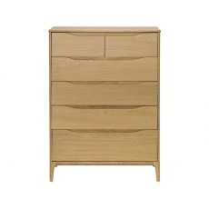 Ercol Rimini 6 Drawer Tall Wide Chest