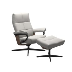 Stressless David Small Recliner Cross Small Recliner Chair & Stool