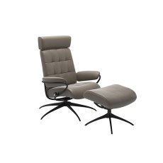 Stressless London Adjustable Star Base Recliner Chair w Stool