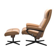 Stressless View Medium Cross Chair & Stool