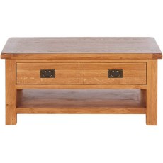 Fairfax Oak Large Coffee Table With Shelf