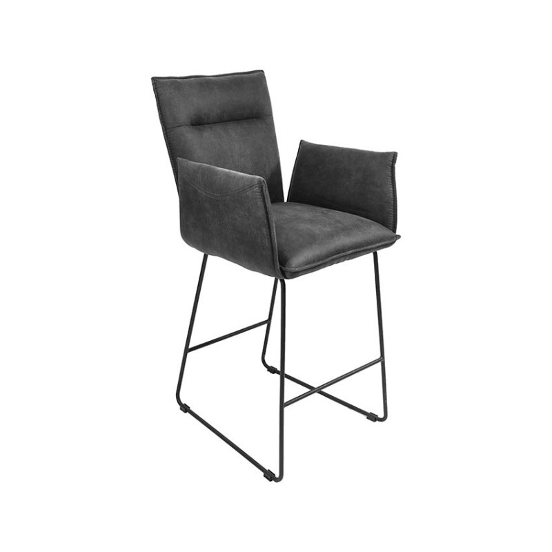 Pecos Grey Bar Stool with Arms Pecos Grey Bar Stool with Arms