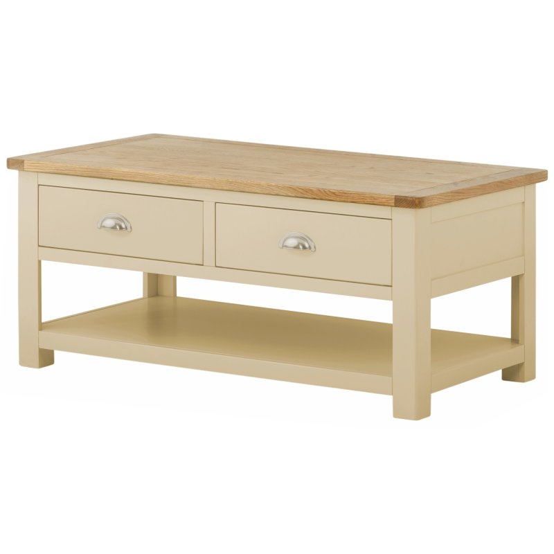 Hunningham Painted Coffee Table With Drawers Hunningham Painted Coffee Table With Drawers