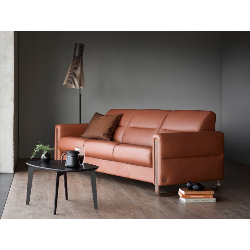 Stressless Fiona 3 Seater Sofa With Wooden Arms Stressless Fiona 3 Seater Sofa With Wooden Arms