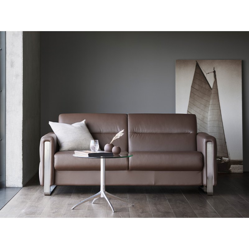 Stressless Fiona 2 Seater Sofa With Steel Arms Stressless Fiona 2 Seater Sofa With Steel Arms