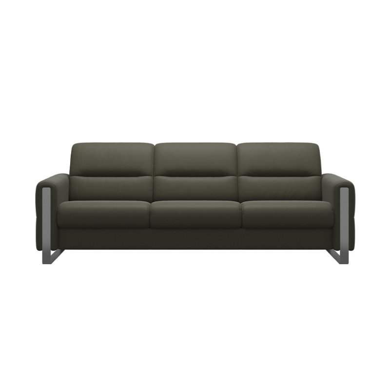 Stressless Fiona 3 Seater Sofa With Steel Arms Stressless Fiona 3 Seater Sofa With Steel Arms